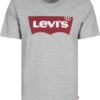 LEVI'S ® Póló 'Graphic Set In Neck'  szürke melír / cseresznyepiros / fehér