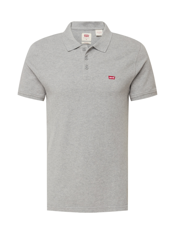 LEVI'S ® Póló 'Housemark Polo'  szürke melír / piros / fehér-Hungary
