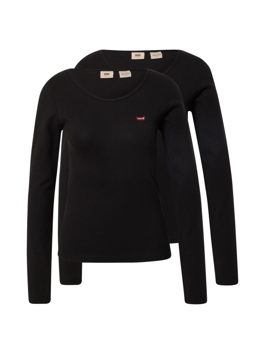 LEVI'S ® Póló 'Long Sleeve 2 Pack Tee'  piros / fekete / fehér-hu