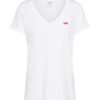 LEVI'S ® Póló 'Perfect Vneck'  piros / fehér