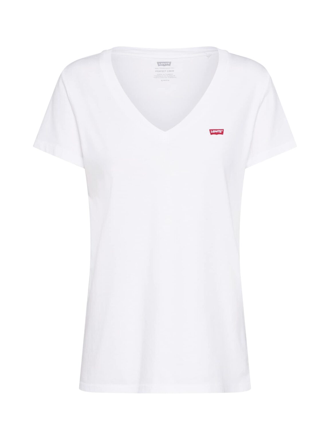 LEVI'S ® Póló 'Perfect Vneck'  piros / fehér