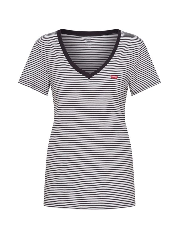LEVI'S ® Póló 'Perfect Vneck'  sötétszürke / fehér
