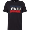 LEVI'S ® Póló 'Sportswear Logo Graphic'  tengerészkék / sötétvörös / fekete / fehér-hu