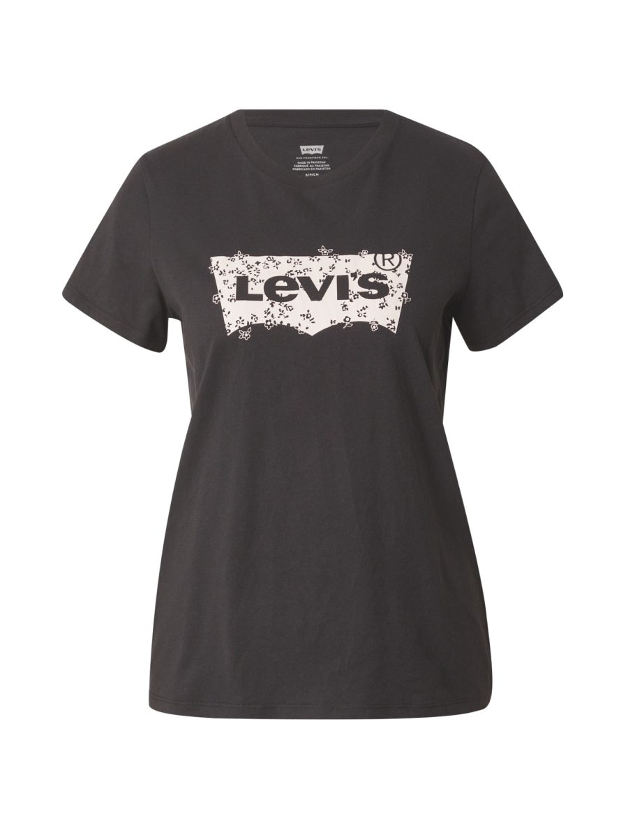 LEVI'S ® Póló 'The Perfect Tee'  fekete / fehér-Ár