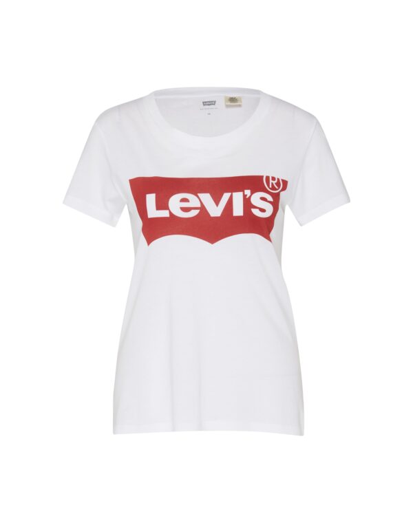LEVI'S ® Póló 'The Perfect Tee'  piros / piszkosfehér