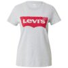LEVI'S ® Póló 'The Perfect Tee'  szürke melír / piros-hu