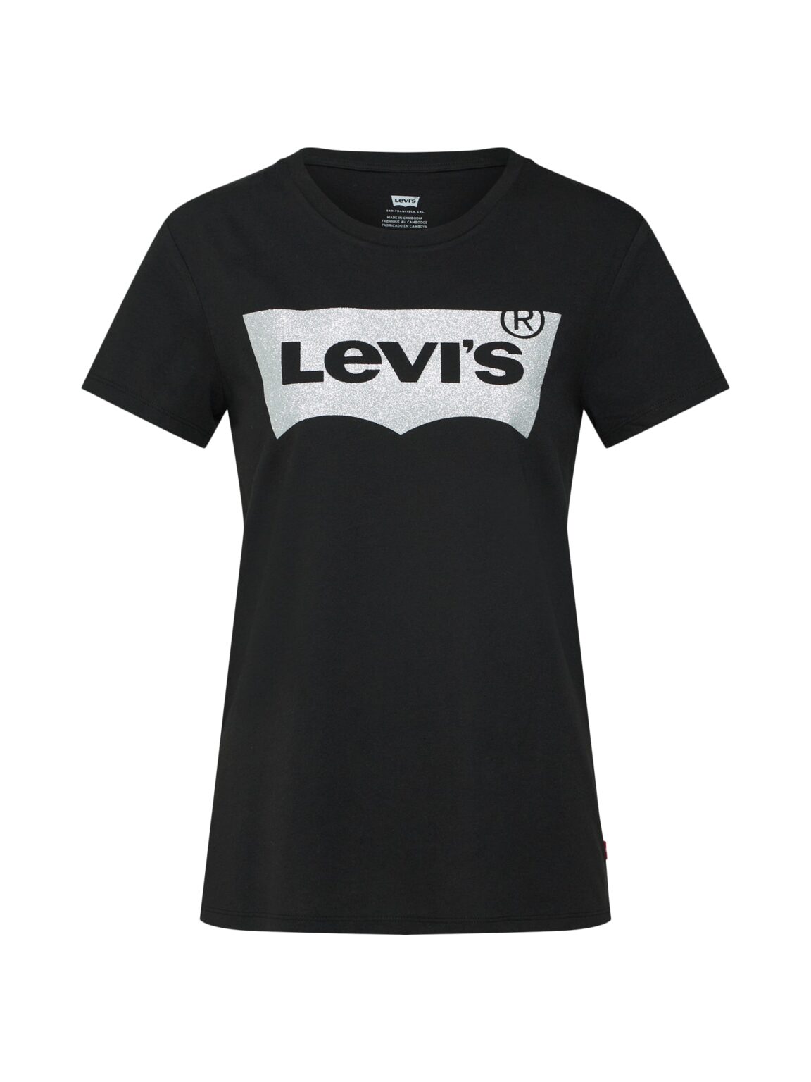 LEVI'S ® Póló 'The Perfect'  fekete / ezüst