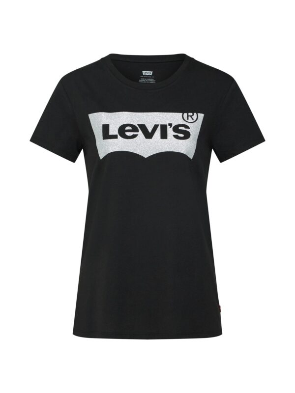 LEVI'S ® Póló 'The Perfect'  fekete / ezüst