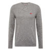 LEVI'S ® Pulóver 'Original HM Sweater'  szürke / piros / fehér-Hungary