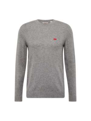 LEVI'S ® Pulóver 'Original HM Sweater'  szürke / piros / fehér-Hungary