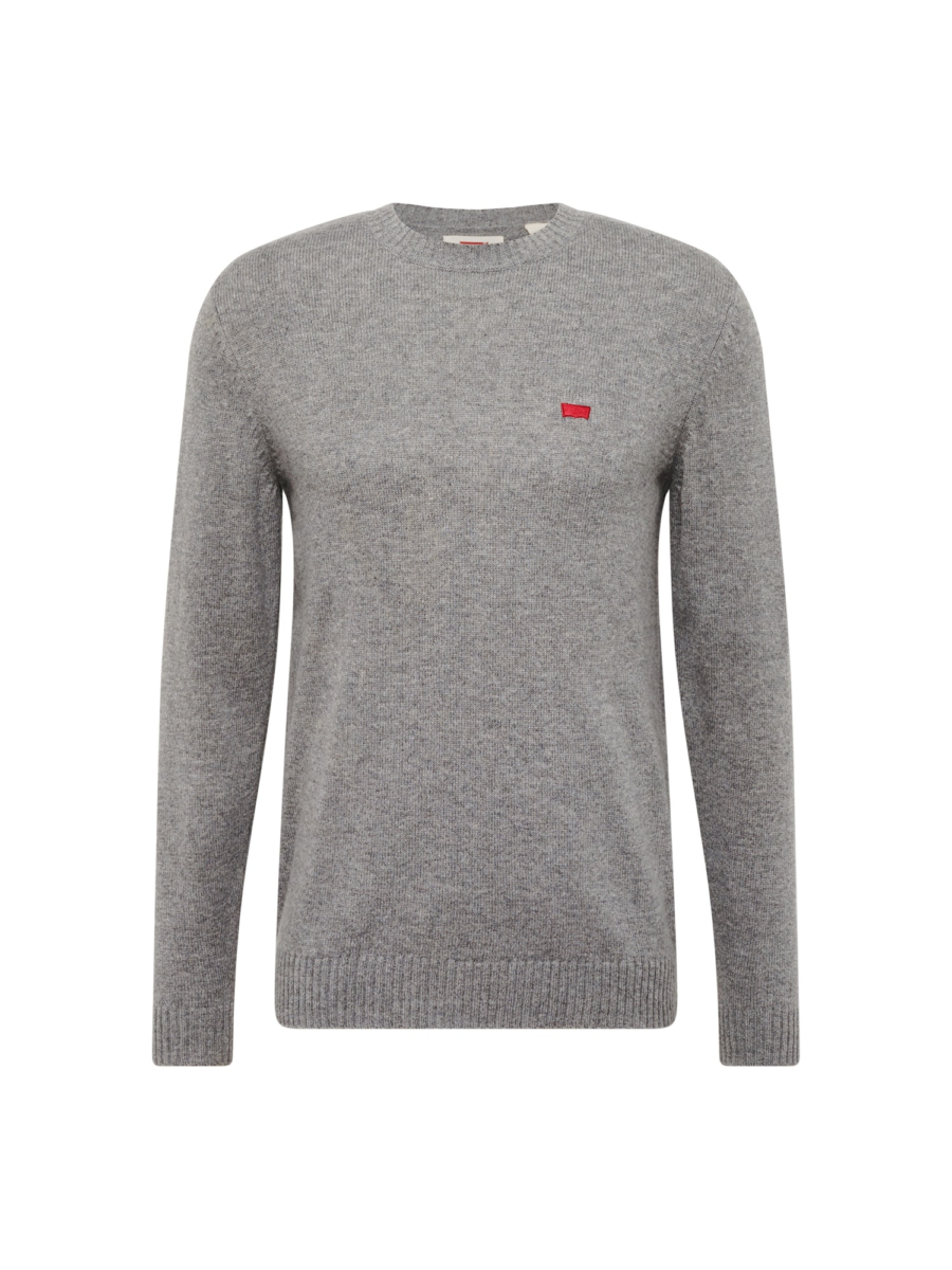 LEVI'S ® Pulóver 'Original HM Sweater'  szürke / piros / fehér-Hungary