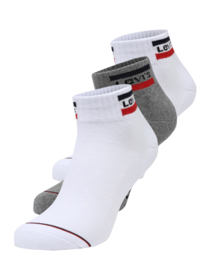 LEVI'S ® Titokzoknik  szürke / piros / fekete / fehér-Hungary