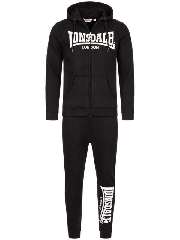 LONSDALE Jogging ruhák 'Feeny'  fekete / fehér-Hungary
