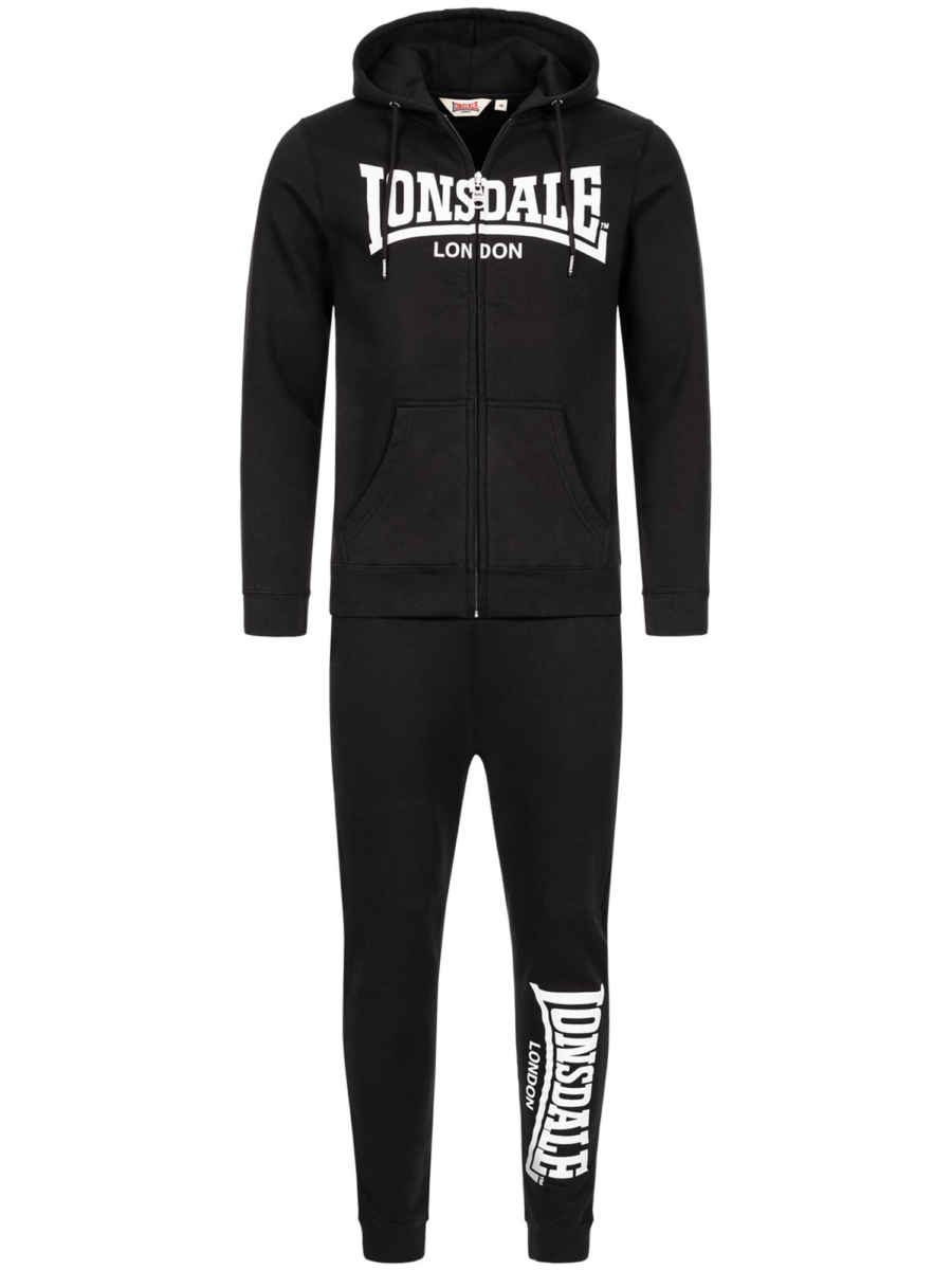 LONSDALE Jogging ruhák 'Feeny'  fekete / fehér-Hungary