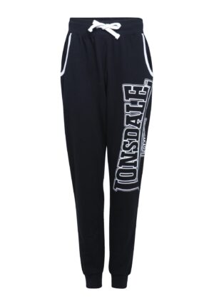 LONSDALE Nadrág 'Marldon'  fekete / fehér