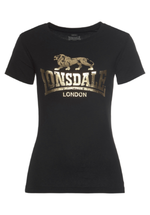 LONSDALE Póló 'Bantry'  arany / fekete-Hungary