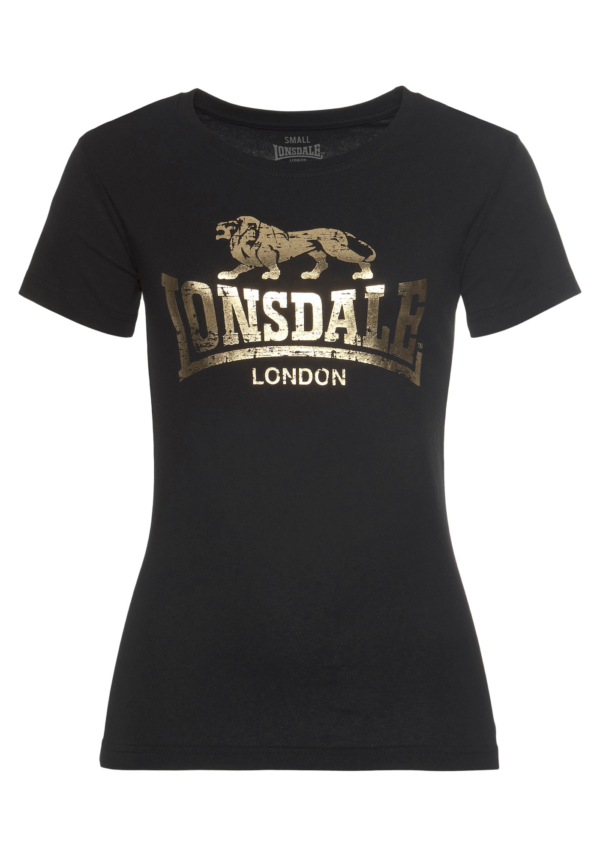 LONSDALE Póló 'Bantry'  arany / fekete-Hungary
