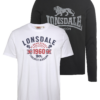 LONSDALE Póló 'Fintona'  kék / szürke / sötétvörös / fekete / fehér-Ár