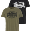 LONSDALE Póló  olíva / fekete / fehér-Hungary
