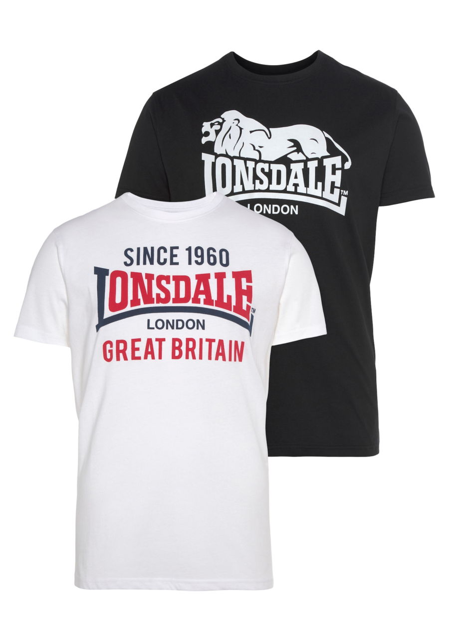 LONSDALE Póló  piros / fekete / fehér-Hungary
