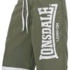 LONSDALE Rövid fürdőnadrágok  khaki / fehér-hu