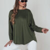 LOOSEFEMME női oversize blúz medállal zöld Dstreet