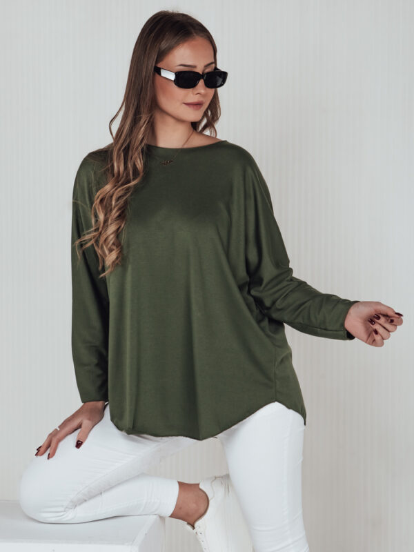 LOOSEFEMME női oversize blúz medállal zöld Dstreet