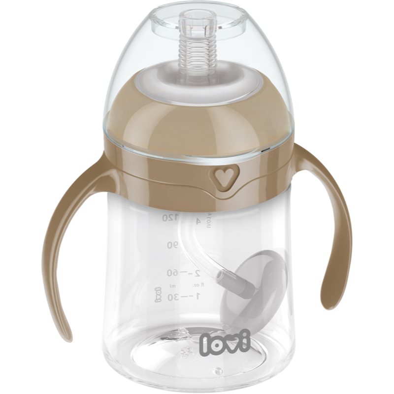 LOVI First Cup bögre szívószállal Brown 6m+ 150 ml-Ár