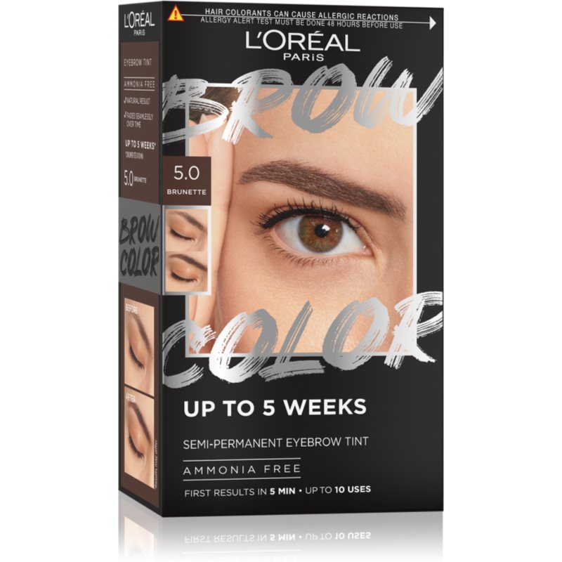 L’Oréal Paris Brow Color szemöldökfesték árnyalat 5.0 Brunette 1 db-Ár