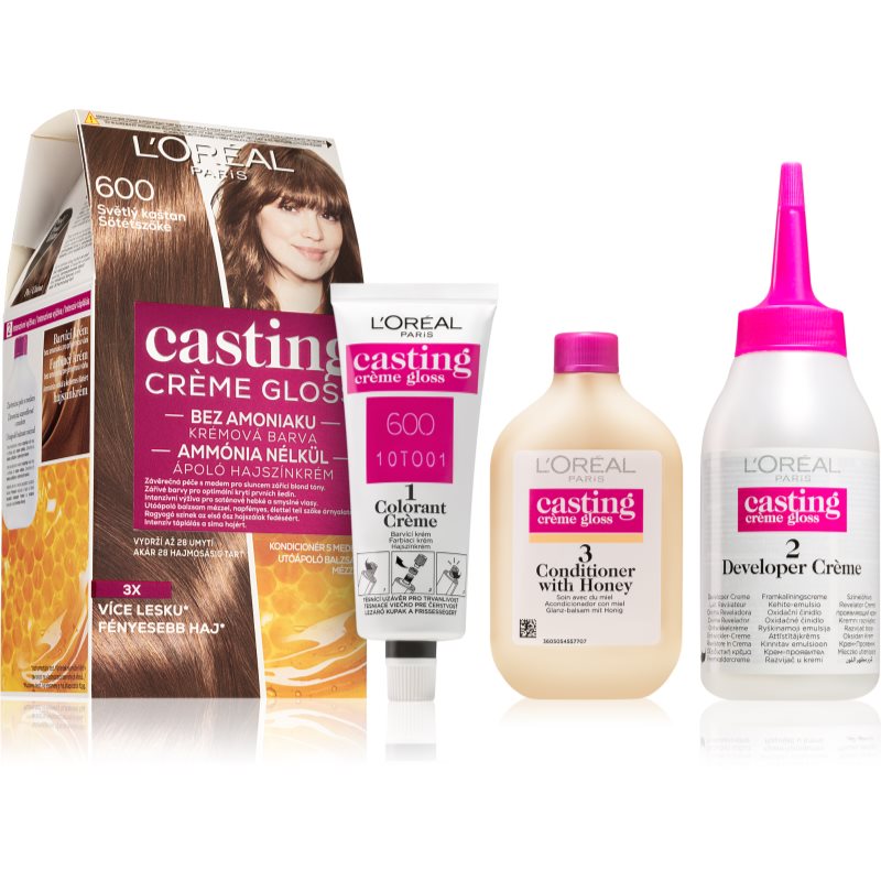 L’Oréal Paris Casting Creme Gloss fokozatosan kimosható hajszínező krém árnyalat 600 Light Brown 1 db-Ár