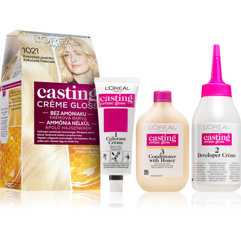L’Oréal Paris Casting Creme Gloss fokozatosan kimosható helyszínező krém árnyalat 1021 Coconut Kiss 1 db-Eredeti