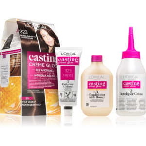 L’Oréal Paris Casting Creme Gloss fokozatosan kimosható helyszínező krém árnyalat 323 Dark Chocolate 1 db-Eredeti