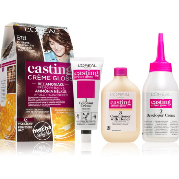 L’Oréal Paris Casting Creme Gloss hajfesték árnyalat 518 Hazelnut Macchiato 1 db-Ár