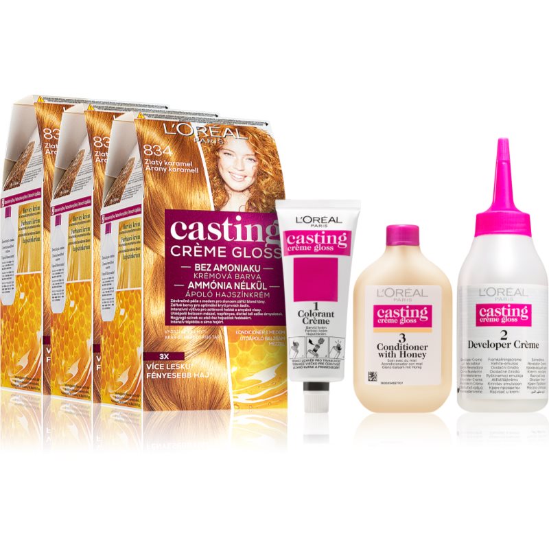 L’Oréal Paris Casting Crème Gloss hajfesték takarékos kiszerelés 834 Golden Caramel-ár