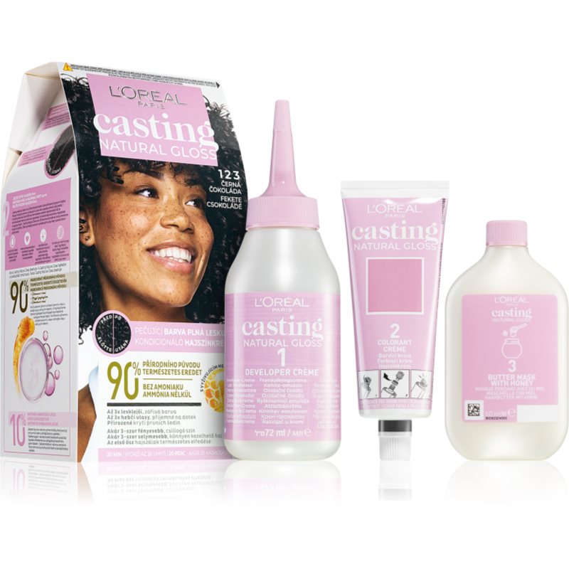 L’Oréal Paris Casting Creme Natural Gloss féltartós hajfesték árnyalat 123 BLACK GANACHE-Ár