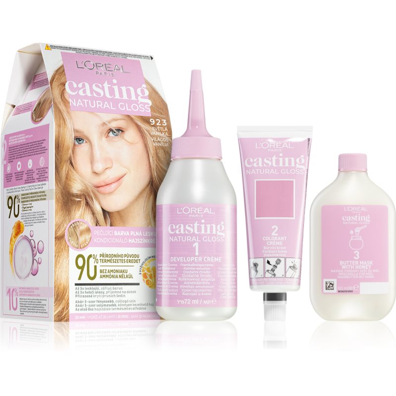 L’Oréal Paris Casting Creme Natural Gloss féltartós hajfesték árnyalat 923 LIGHT BLONDE SUCRE 1 db-Ár