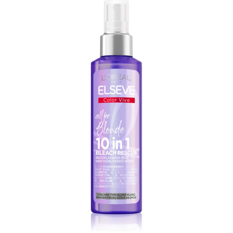 L’Oréal Paris Elseve Color-Vive Purple leöblítést nem igénylő spray az összes szőke hajtípusra 150 ml-Ár