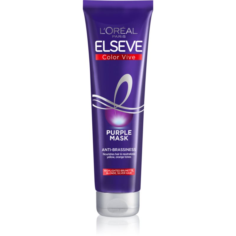 L’Oréal Paris Elseve Color-Vive Purple tápláló maszk a szőke és melírozott hajra 150 ml-Eredeti
