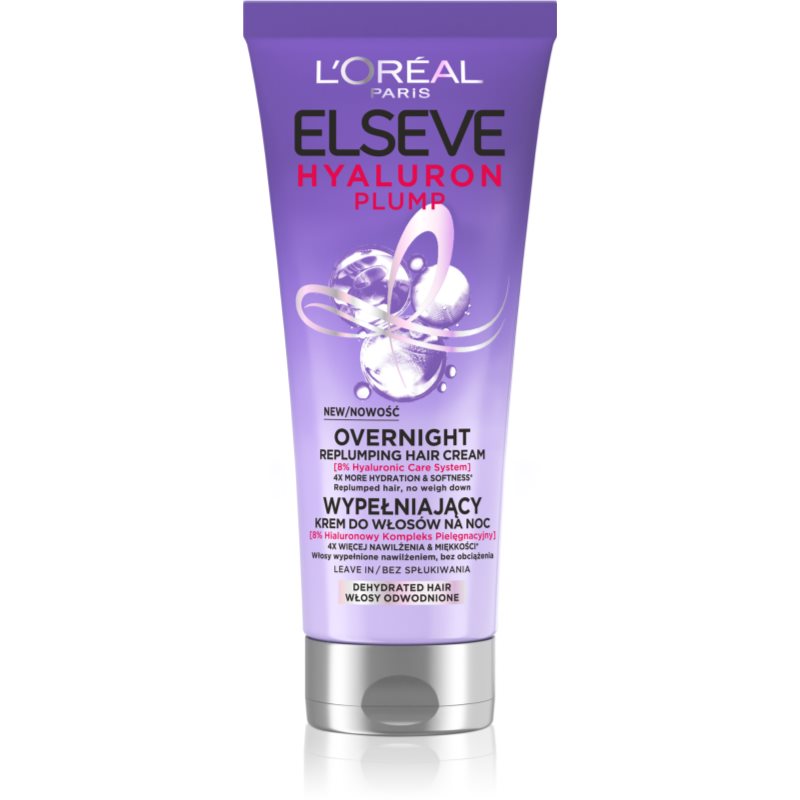 L’Oréal Paris Elseve Hyaluron Plump éjszakai hidratáló krém hajra 200 ml-ár