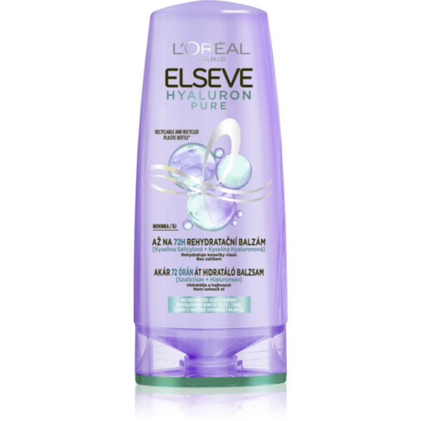 L’Oréal Paris Elseve Hyaluron Pure hajbalzsam zsíros fejbőrre és száraz hajvégekre 200 ml-Ár