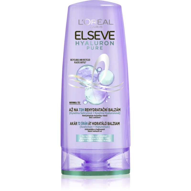 L’Oréal Paris Elseve Hyaluron Pure hajbalzsam zsíros fejbőrre és száraz hajvégekre 200 ml-Ár