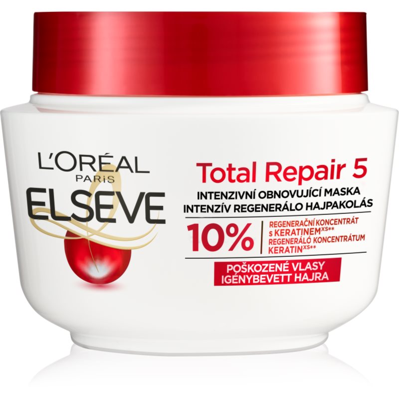 L’Oréal Paris Elseve Total Repair 5 regeneráló hajmasz keratinnal 300 ml-Eredeti