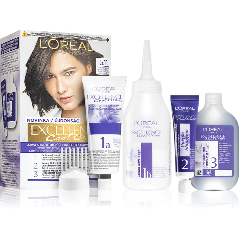 L’Oréal Paris Excellence Cool Creme hajfesték árnyalat 5.11 Ultra Ash Light Brown-Ár