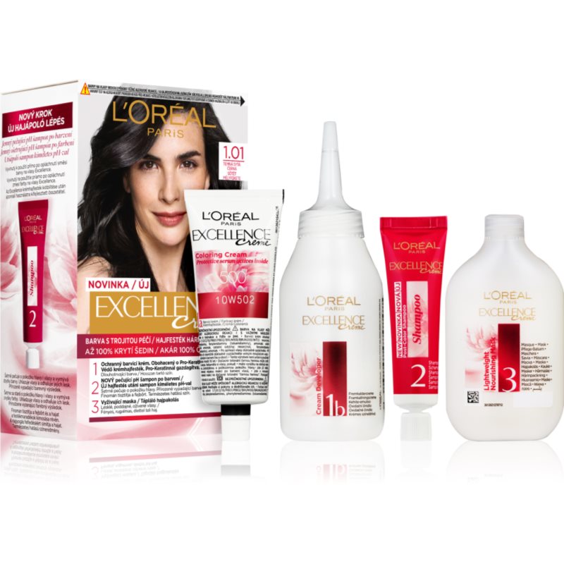 L’Oréal Paris Excellence Creme hajfesték árnyalat 1.01 Deep Black 1 db-Ár
