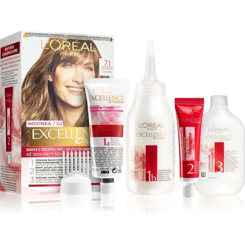 L’Oréal Paris Excellence Creme hajfesték árnyalat 7.1-Eredeti