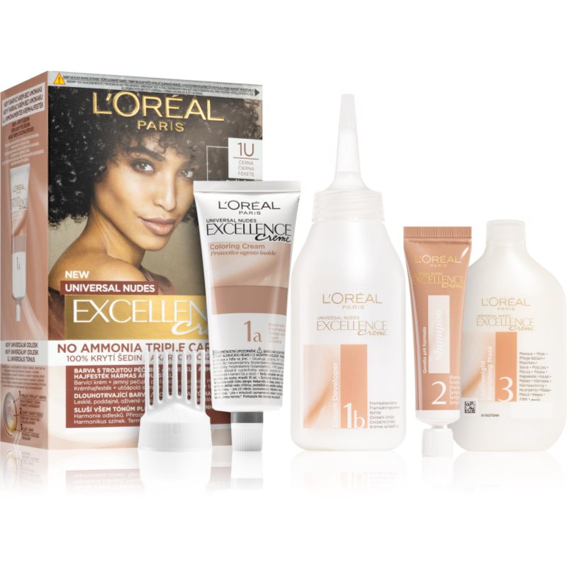 L’Oréal Paris Excellence Universal Nudes tartós hajfesték árnyalat 1U 1 db-Ár