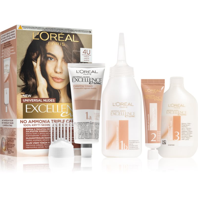 L’Oréal Paris Excellence Universal Nudes tartós hajfesték árnyalat 4U 1 db-Ár