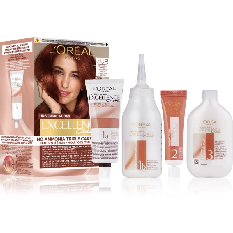 L’Oréal Paris Excellence Universal Nudes tartós hajfesték árnyalat 5UR Universal Red 1 db-Ár