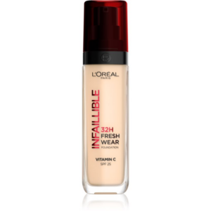 L’Oréal Paris Infaillible 32H Fresh Wear tartós folyékony alapozó árnyalat 015 Porcelain 30 ml-Eredeti