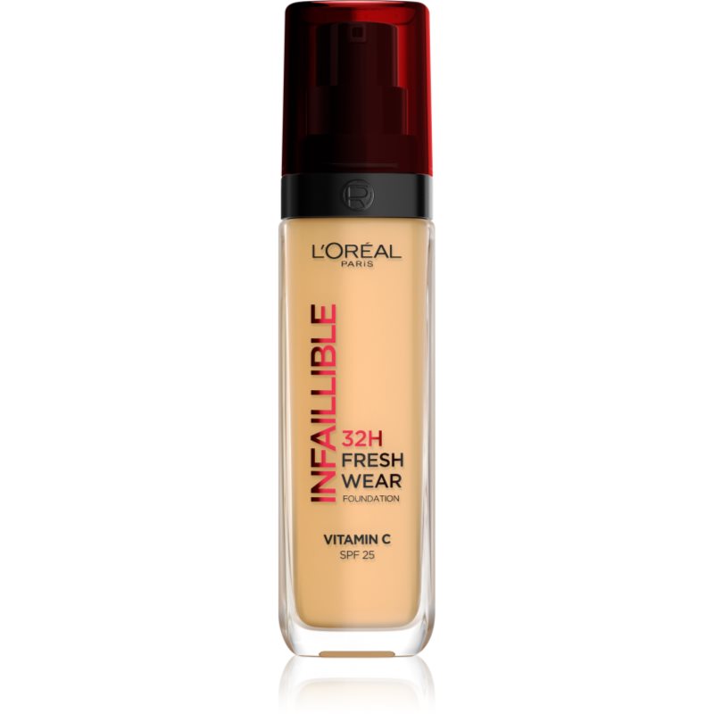 L’Oréal Paris Infaillible 32H Fresh Wear tartós folyékony alapozó árnyalat 140 Golden Beige 30 ml-Eredeti